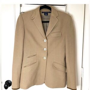 NWOT Ralph Lauren Sport Sz 6 Tan Blazer with White Buttons
